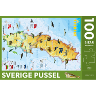 Sverige med djur Pussel 100 bitar